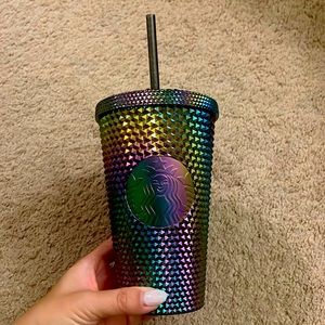 Starbucks fall Halloween oil slick rainbow studded tumbler 16oz grande